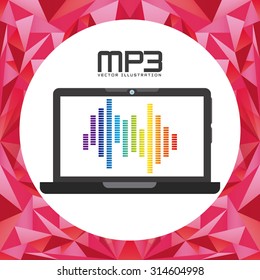 digital music technology design, vector illustration eps10 graphic