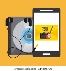 digital music technology design, vector illustration eps10 graphic 