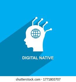 Digital Native Icon, Business Icon Vector