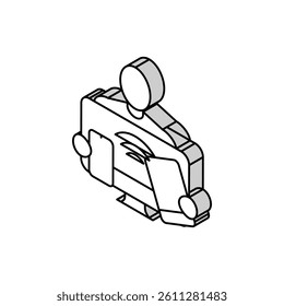 digital native technology isometric icon vector. digital native technology sign. isolated symbol illustration