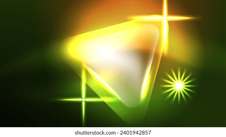 Digital Neon Abstract Background, Triangles And Lights Geometric Design Template