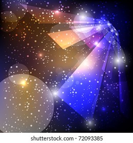 digital neon card. Vector illustration