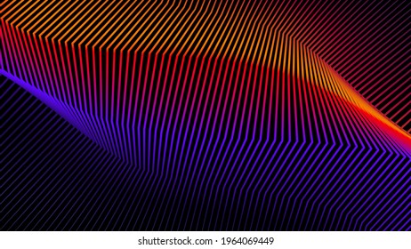 Digital neon colour stripes lines pattern abstract texture background