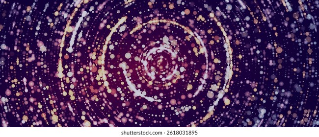 Fundo abstrato da landing page de Neon Dots digitais. Para IA e conceito de tecnologia. Ilustração de vetor