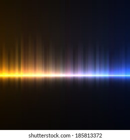 Digital neon equalizer. Vector illustration.