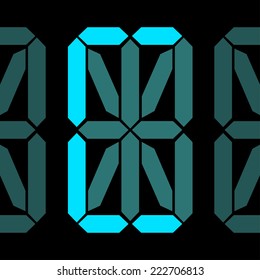 Digital neon letter "C"
