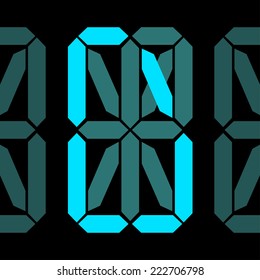 Digital neon letter "D"