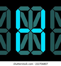 Digital neon letter "H"