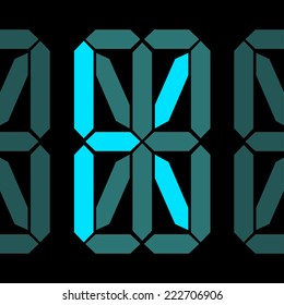 Digital neon letter "K"