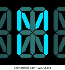 Digital neon letter "M"