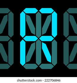Digital neon letter "R"