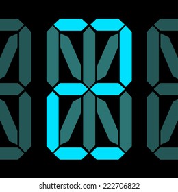 Digital neon number "2"