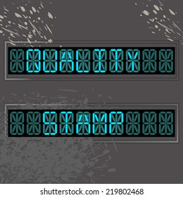 Digital neon word quality stamp 