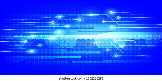 Digital Network circuit board with Technology on Future Background,Speed and Connection Concept design,Vector illustration.