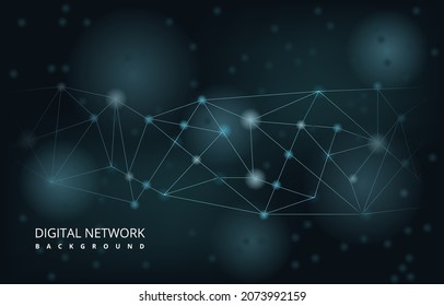 Digital Network Connection Internet Technology Abstract Vector Background