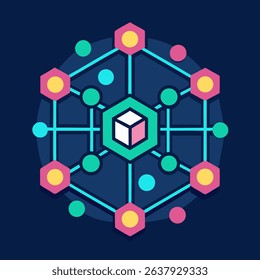 Digital Network Grid abstract data 