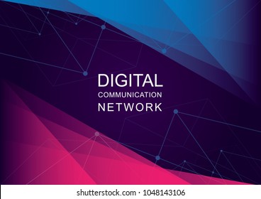 Digital Network Marketing Abstract Background vector template. Technology concept