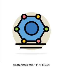 Digital, Network, Super connected Abstract Circle Background Flat color Icon