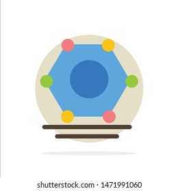 Digital, Network, Super connected Abstract Circle Background Flat color Icon