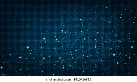 Digital Network System Technology Background,Line connection and Internet Concept design,Vector illustration.