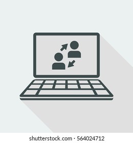 Digital network - Vector web icon
