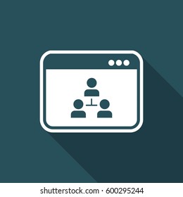 Digital network - Vector web icon