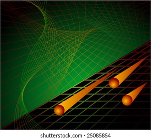 Digital networks and flying balls. Abstraction