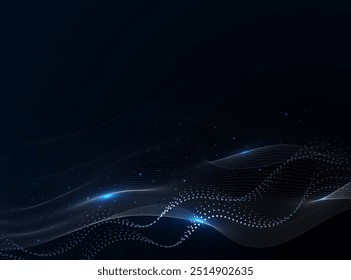 Rede Neural Digital. Comunicação digital. Conceito de Inteligência Artificial Inteligência Tecnologia Aprendizagem Profunda. Apresentação da Ciência e Tecnologia. Vetor.