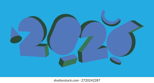 Conceito de ilustração de Ano Novo Digital em formato de vetor escalável