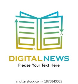 Digital News Logo Template Illustration