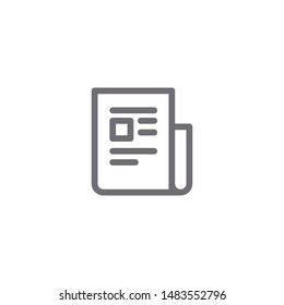 Digital newspaper icon isolated on white background. Newspaper symbol modern, simple, vector, icon for website design, mobile app, ui. Vector Illustration