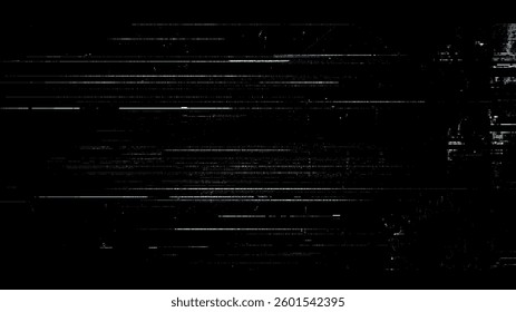 Digital noise. Abstract distortion static texture. Vector. Minimalistic digital glitch art. pixel graphics. VHS grainy texture. Black background. Retro game aesthetics backdrop.