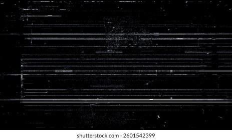 Digital noise. Abstract distortion static texture. Vector. Minimalistic digital glitch art. pixel graphics. VHS grainy texture. Black background. Retro game aesthetics backdrop.