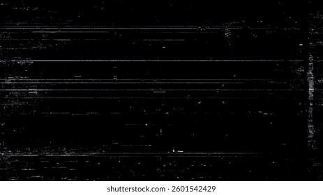 Digital noise. Abstract distortion static texture. Vector. Minimalistic digital glitch art. pixel graphics. VHS grainy texture. Black background. Retro game aesthetics backdrop.