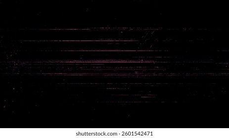 Digital noise. Abstract distortion static texture. Vector. Minimalistic digital glitch art. pixel graphics. VHS grainy texture. Black background. Retro game aesthetics backdrop.