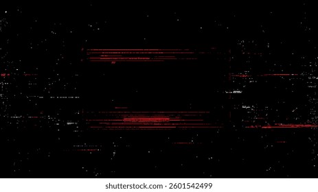 Digital noise. Abstract distortion static texture. Vector. Minimalistic digital glitch art. pixel graphics. VHS grainy texture. Black background. Retro game aesthetics backdrop.