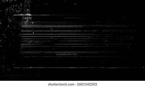 Digital noise. Abstract distortion static texture. Vector. Minimalistic digital glitch art. pixel graphics. VHS grainy texture. Black background. Retro game aesthetics backdrop.