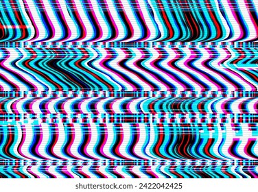 Digital noise glitch. Abstract vector background with a visual anomaly in electronic media, distorted and unpredictable patterns, resulting from errors or intentional manipulation of digital data