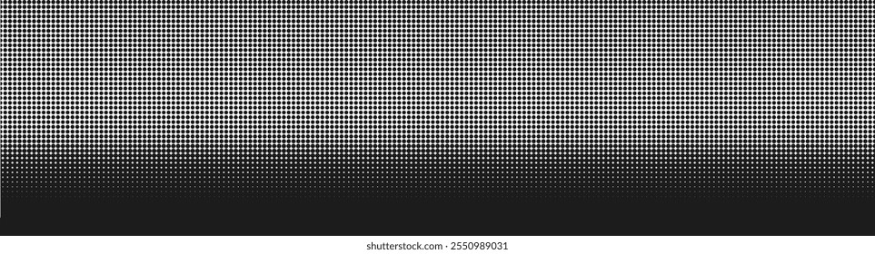 Digital noise gradient. A dynamic vector background featuring a subtle halftone texture that faded from light to dark. Perfect for modern, minimalist designs.