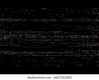 Bruit numérique et écran statique avec pixels colorés. Effet de pépin de Vidéo vhs rétro. arrière-plan Abstrait d'interférence de signal.
