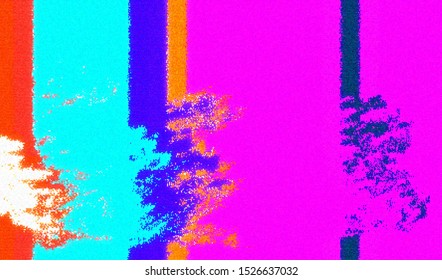 Digital noise of the video image with distortion of the data stream. Abstract background pixel glitch effect. Texture faulty error online television broadcast. Vector illustration.