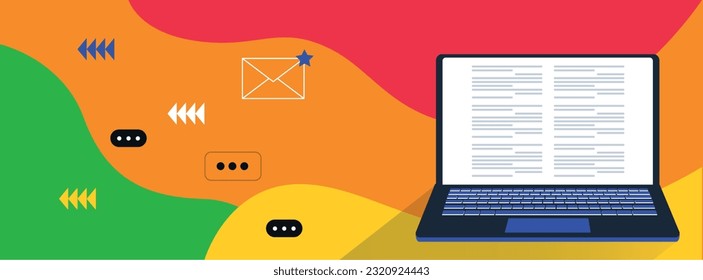 Digital nomad banner. Traveling with a computer. Online job. Concept of digital nomad, remote worker, independent location entrepreneur.