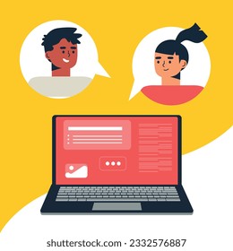 Digital nomad banner. Traveling with a computer. Online job. Concept of digital nomad, remote worker, independent location entrepreneur.