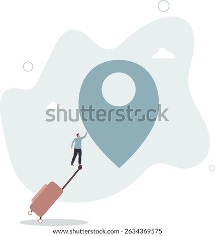 Digital nomad, freedom to work anywhere by using computer with internet, work and travel freelancer, remote job concept, character life .