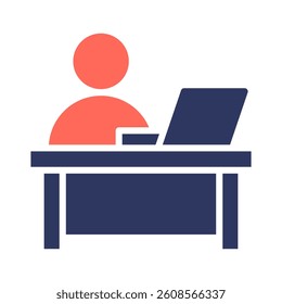 Digital Nomad Icon Element for Design