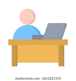 Digital Nomad Icon Element for Design