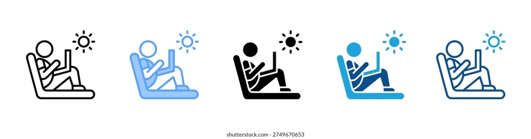 Digital Nomad icon multiple style and collection