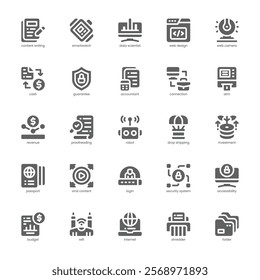 Digital Nomad Icon pack for your website, mobile, presentation, and logo design. Digital Nomad Icon glyph design. Vector graphics illustration and editable stroke.