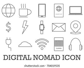 Digital Nomad Icon set
