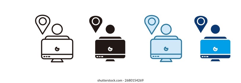 Digital Nomad Icon Set Coleção de Vários Estilos